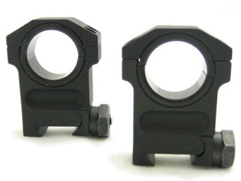 Тактические крепления (кольца) для оптики комбинированные высокие NcSTAR R24 30 мм WEAVER RING/1" ALUMINUM INSERTS HIGH .
